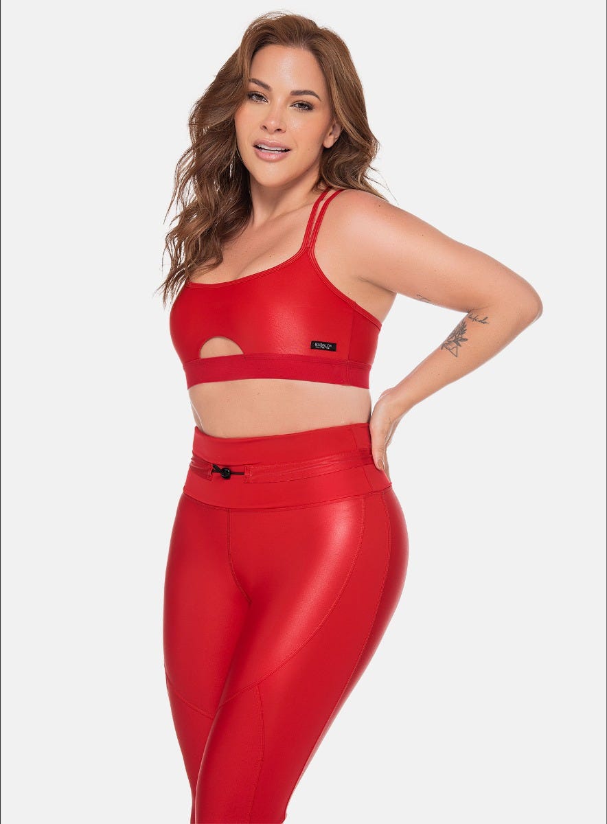 TOP DEPORTIVO POLIAMIDA APARIENCIA CUERO