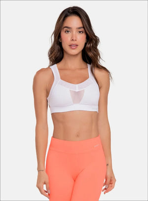 Top deportivo color blanco para mujer, marca BABALÚ, referencia 92343, vista frontal. Compra al por mayor en babalu.com.co en COP.