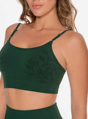 Top deportivo color mostaza para mujer, marca BABALÚ, referencia 109823, vista frontal. Compra al por mayor en babalu.com.co en COP.