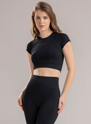 Top deportivo color negro, marca BABALÚ, referencia 113243, vista frontal. Compra al por mayor en babalu.com.co en COP.