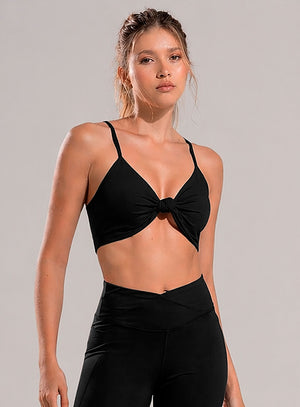 Top deportivo color negro, marca BABALÚ, referencia 114663, vista frontal. Compra al por mayor en babalu.com.co en COP.