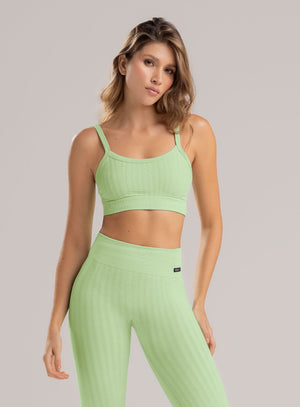 Top deportivo color verde, marca BABALÚ, referencia 114593, vista frontal. Compra al por mayor en babalu.com.co en COP.