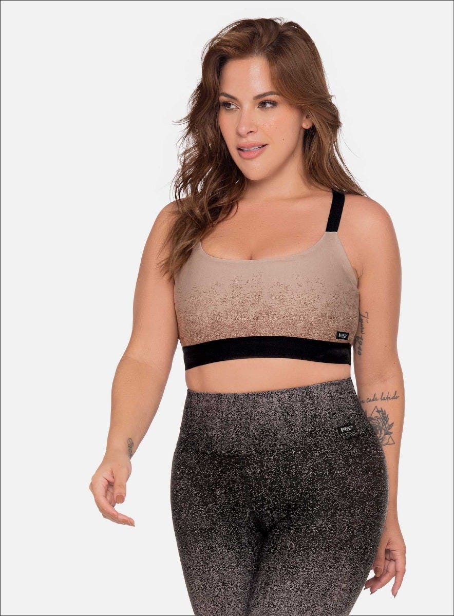 TOP DEPORTIVO POLIAMIDA JACQUARD CON EFECTO DEGRADE