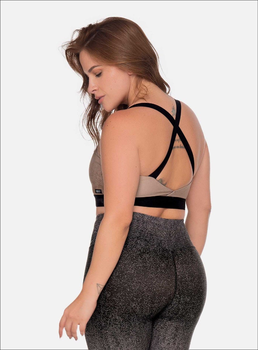 TOP DEPORTIVO POLIAMIDA JACQUARD CON EFECTO DEGRADE