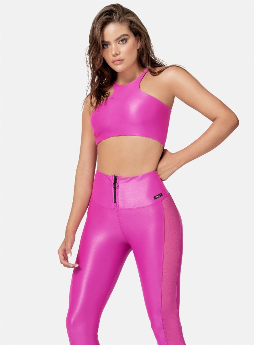 TOP DEPORTIVO MUJER  TELA APARIENCIA CUERO TALLA S - M