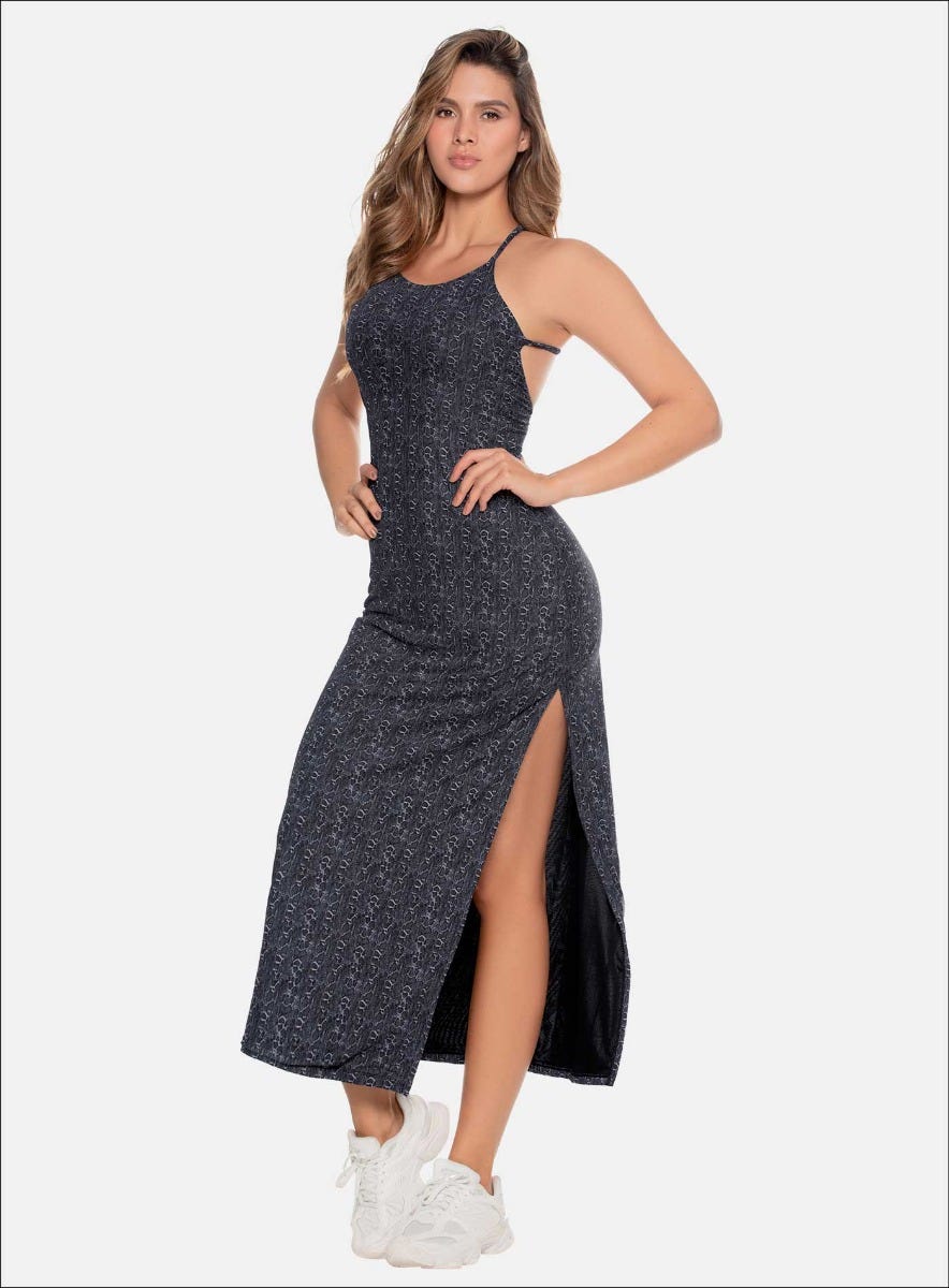 VESTIDO LARGO POLIÉSTER