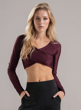 TOP DEPORTIVO CON EFECTO CRUZADO TELA RIB