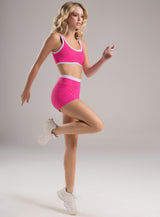 SHORT DEPORTIVO TELA SUPPLEX SESGOS EN CONTRASTE