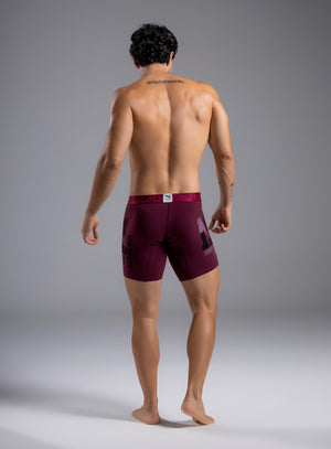 Boxer algodón estampado largo Tarrao Vinotinto ref 17061D