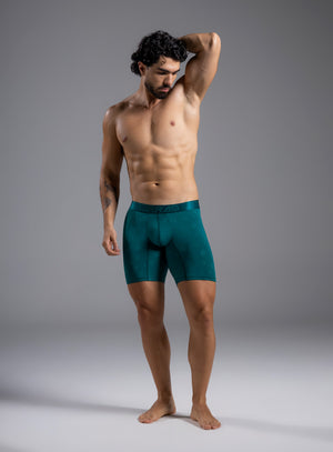 Bóxer de talle largo, full estampado, fabricado en microfibra de poliéster Tarrao Verde Jade Oscuro ref 78531A