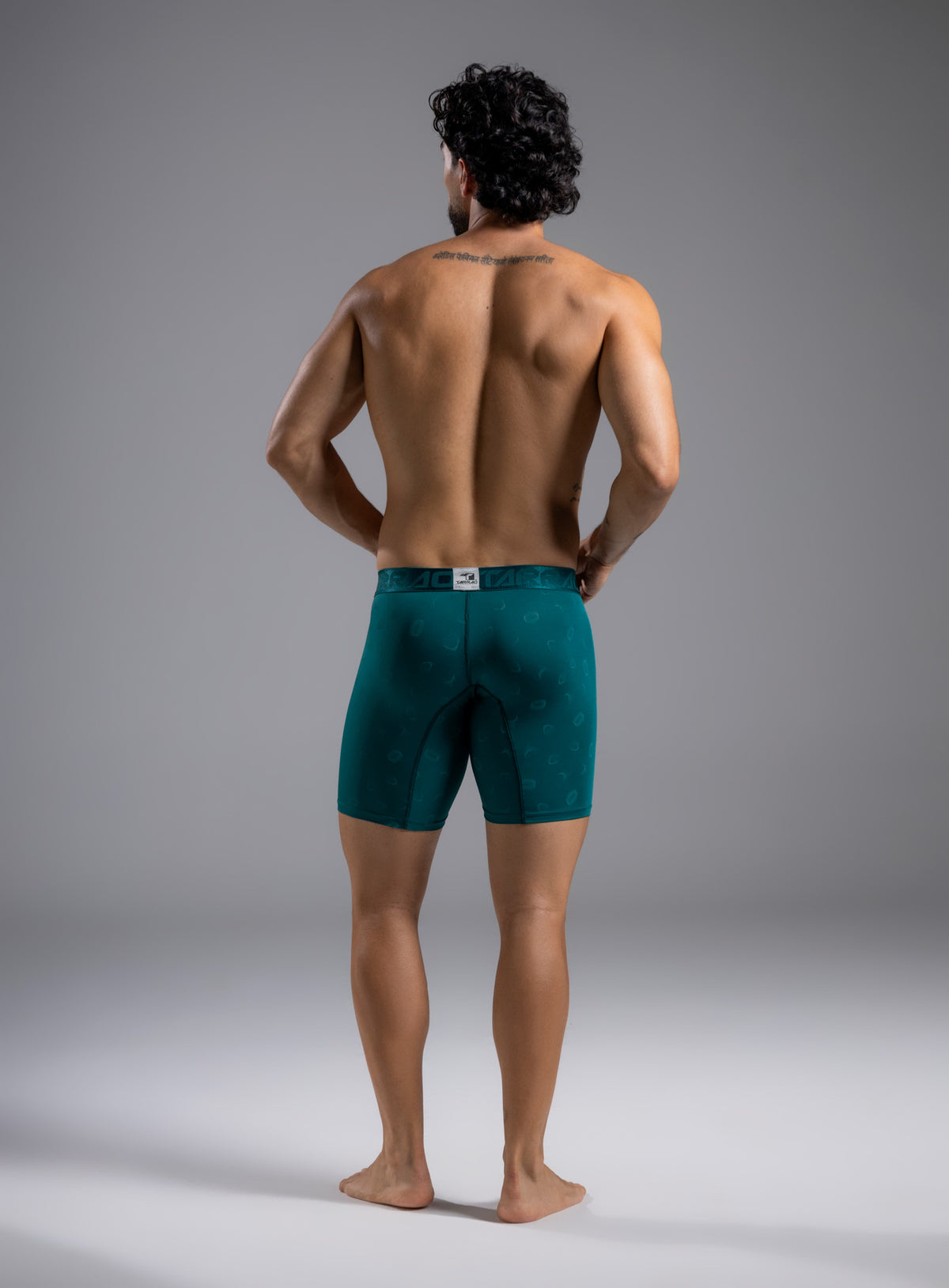 Bóxer de talle largo, full estampado, fabricado en microfibra de poliéster Tarrao Verde Jade Oscuro ref 78531A