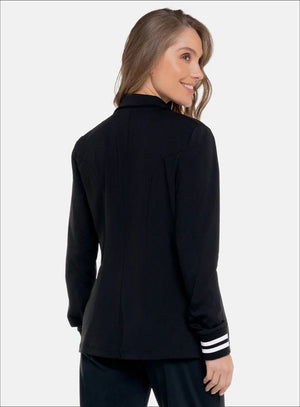 Blazer casual color negro, marca BABALÚ, referencia 111743, vista detalle. Compra al por mayor en babalu.com.co en COP.
