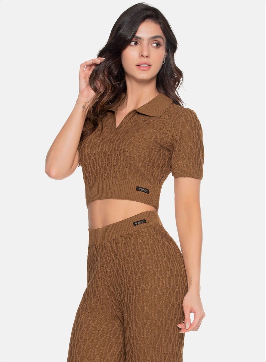 Blusa deportiva color arequipe para mujer, marca BABALÚ, referencia 110003, vista frontal. Compra al por mayor en babalu.com.co en COP.