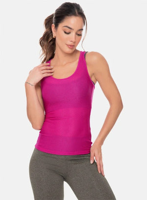 Blusa deportiva color berenjena para mujer, marca BABALÚ, referencia 12633, vista frontal. Compra al por mayor en babalu.com.co en COP.