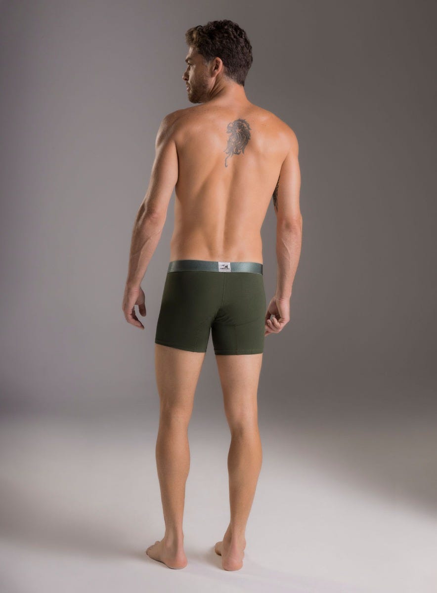 Boxer corto color blanco para hombre, marca TARRAO, referencia 18551, vista trasera. Compra al por mayor en babalu.com.co en COP.