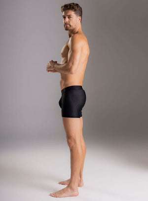 Boxer corto color negro para hombre, marca TARRAO, referencia 18931, vista lateral. Compra al por mayor en babalu.com.co en COP.