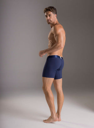 Boxer largo color azul para hombre, marca TARRAO, referencia 183011, vista lateral. Compra al por mayor en babalu.com.co en COP.