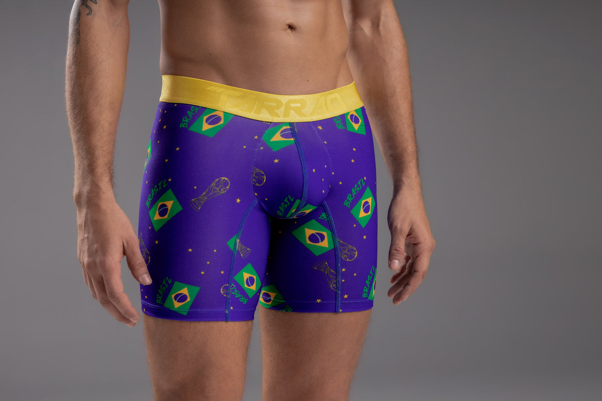 Boxer largo color brasil para hombre, marca TARRAO, referencia 78661, vista frontal. Compra al por mayor en babalu.com.co en COP.
