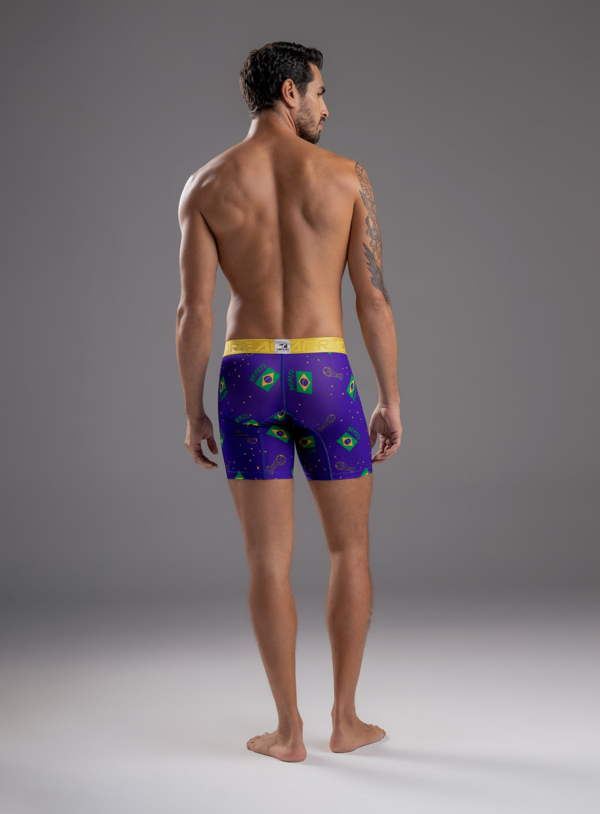Boxer largo color brasil para hombre, marca TARRAO, referencia 78661, vista trasera. Compra al por mayor en babalu.com.co en COP.