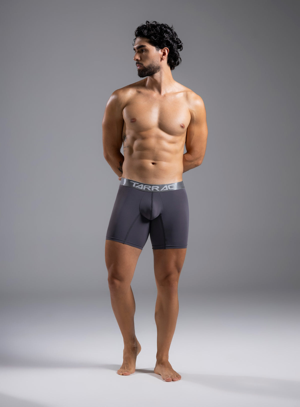 Boxer largo color gris para hombre, marca TARRAO, referencia 78441-yaiba, vista frontal. Compra al por mayor en babalu.com.co en COP.