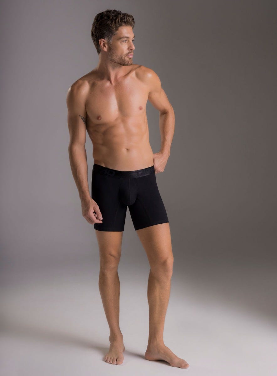 Boxer largo color negro para hombre, marca TARRAO, referencia 183011, vista frontal. Compra al por mayor en babalu.com.co en COP.