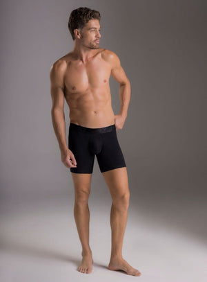 Boxer largo color negro para hombre, marca TARRAO, referencia 183011, vista frontal. Compra al por mayor en babalu.com.co en COP.