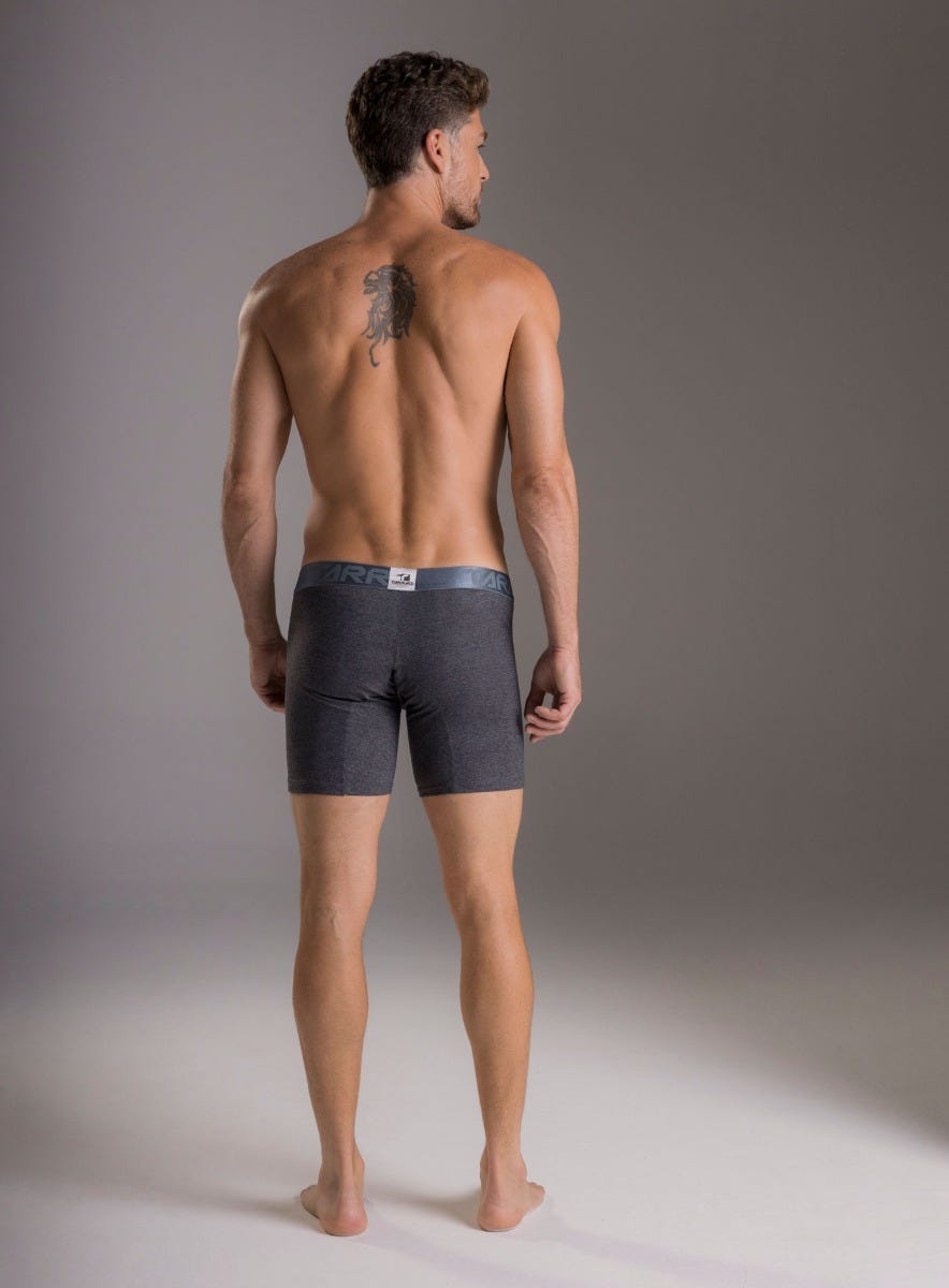 Boxer largo color negro para hombre, marca TARRAO, referencia 183011, vista trasera. Compra al por mayor en babalu.com.co en COP.