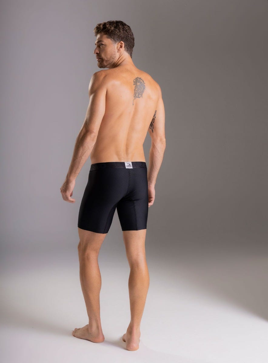 Boxer largo color negro para hombre, marca TARRAO, referencia 62211, vista trasera. Compra al por mayor en babalu.com.co en COP.