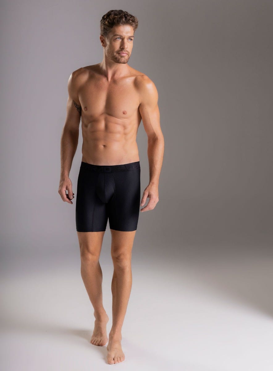 Boxer largo color negro para hombre, marca TARRAO, referencia 622111, vista frontal. Compra al por mayor en babalu.com.co en COP.