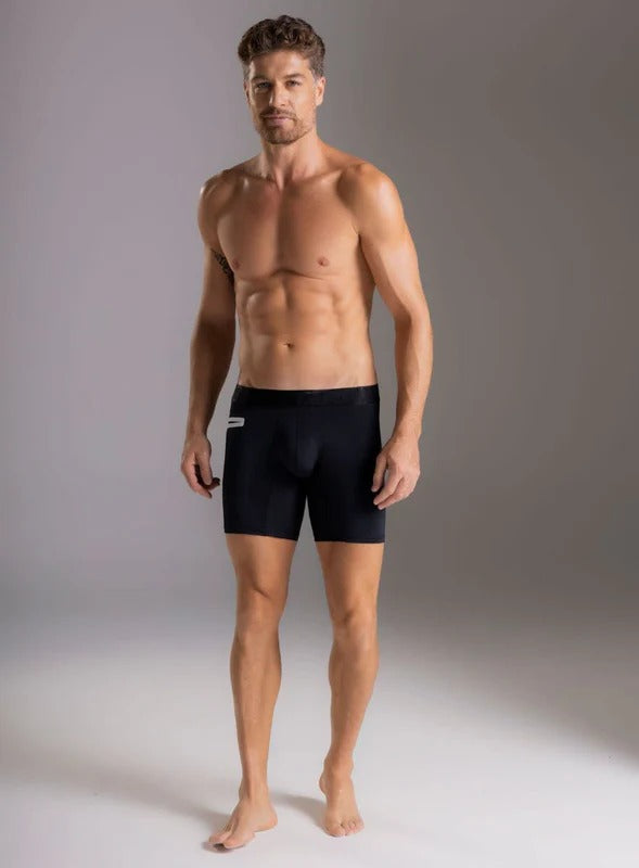 Boxer largo color negro para hombre, marca TARRAO, referencia 78101, vista frontal. Compra al por mayor en babalu.com.co en COP.