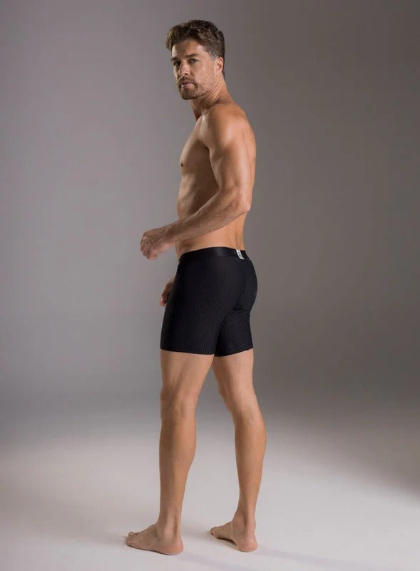 Boxer largo color negro para hombre, marca TARRAO, referencia 78151, vista lateral. Compra al por mayor en babalu.com.co en COP.
