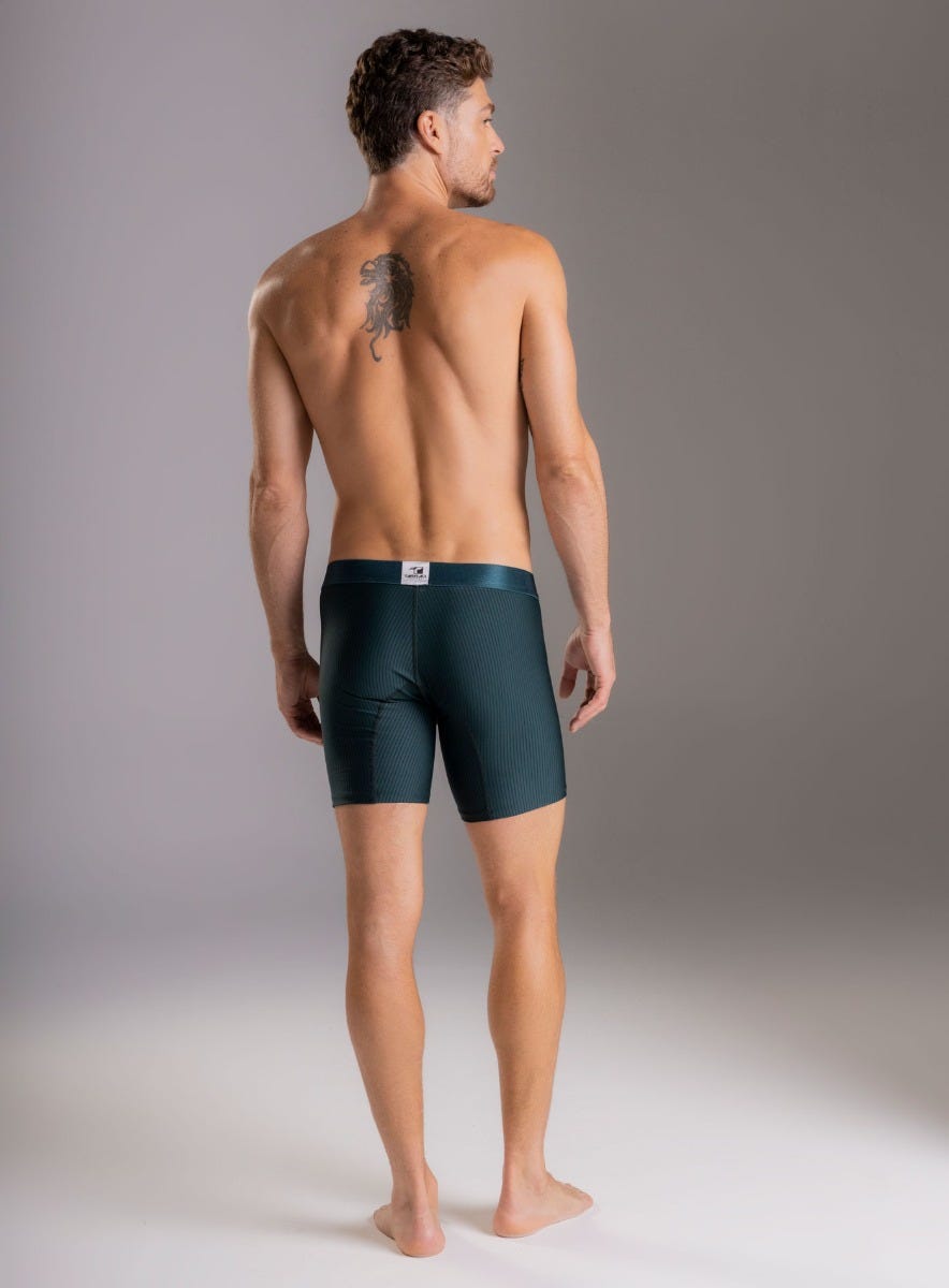 Boxer largo color verde para hombre, marca TARRAO, referencia 622111, vista trasera. Compra al por mayor en babalu.com.co en COP.