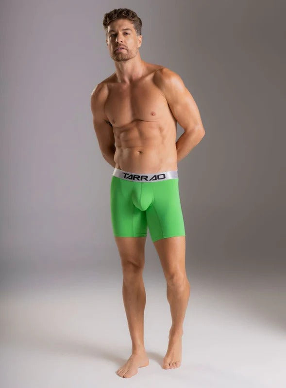 Boxer largo color verde para hombre, marca TARRAO, referencia 78111, vista frontal. Compra al por mayor en babalu.com.co en COP.