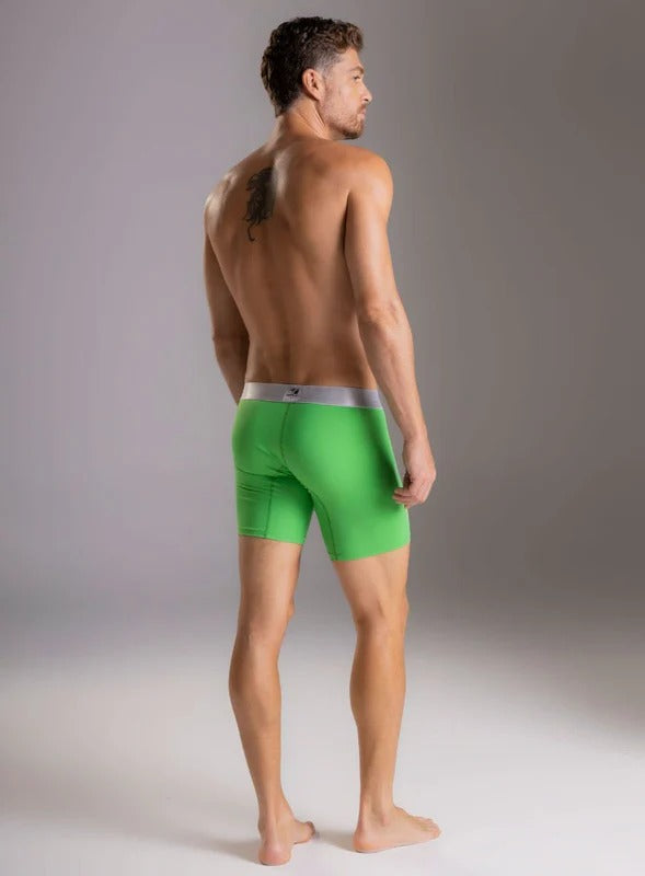 Boxer largo color verde para hombre, marca TARRAO, referencia 78111, vista trasera. Compra al por mayor en babalu.com.co en COP.