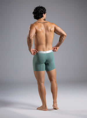 Boxer largo color verde para hombre, marca TARRAO, referencia 78441-yaiba, vista trasera. Compra al por mayor en babalu.com.co en COP.