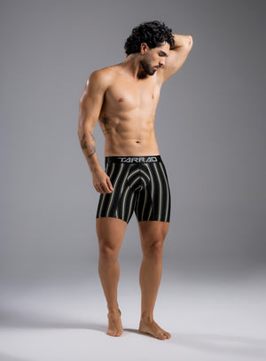 Boxer microfibra color negro para hombre, marca TARRAO, referencia 17001f, vista frontal. Compra al por mayor en babalu.com.co en COP.