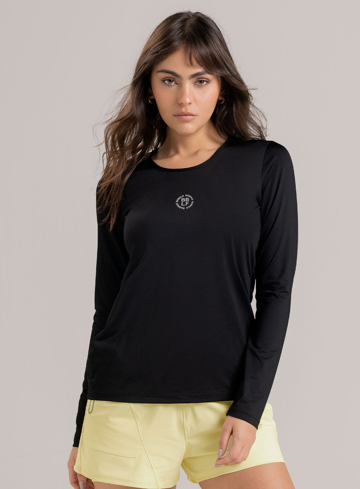 Buso deportivo color negro para mujer, marca BABALÚ, referencia 114853, vista frontal. Compra al por mayor en babalu.com.co en COP.