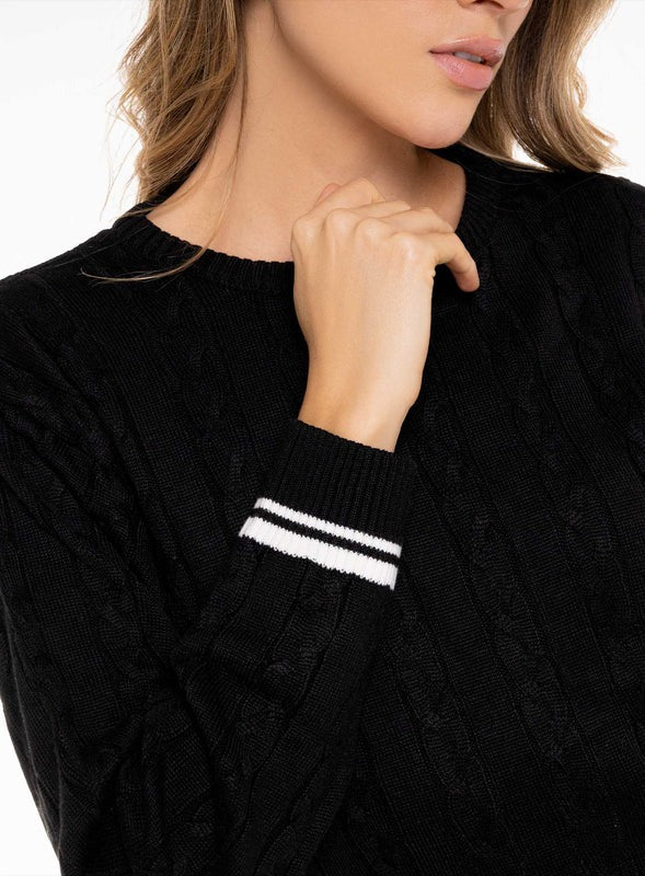 Buzo casual color negro para mujer, marca BABALÚ, referencia 112773, vista frontal. Compra al por mayor en babalu.com.co en COP.