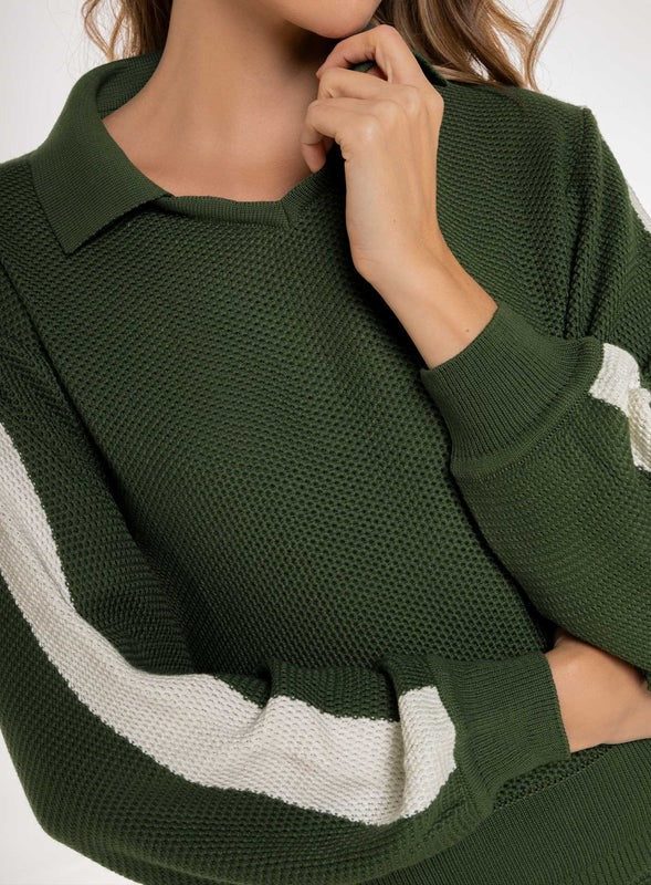 Buzo casual color verde para mujer, marca BABALÚ, referencia 112733, vista detalle. Compra al por mayor en babalu.com.co en COP.