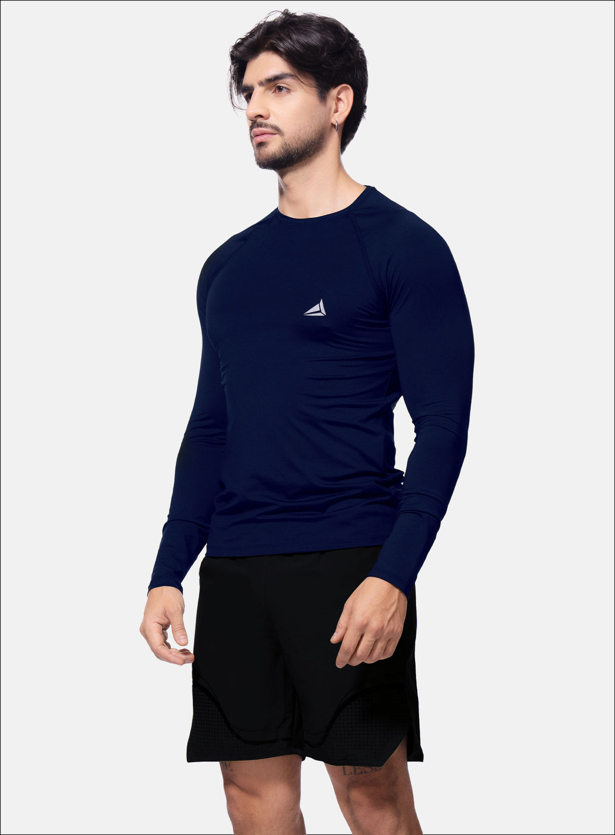 Camibuso deportivo color azul para hombre, marca INIZIO, referencia 84386, vista lateral. Compra al por mayor en babalu.com.co en COP.