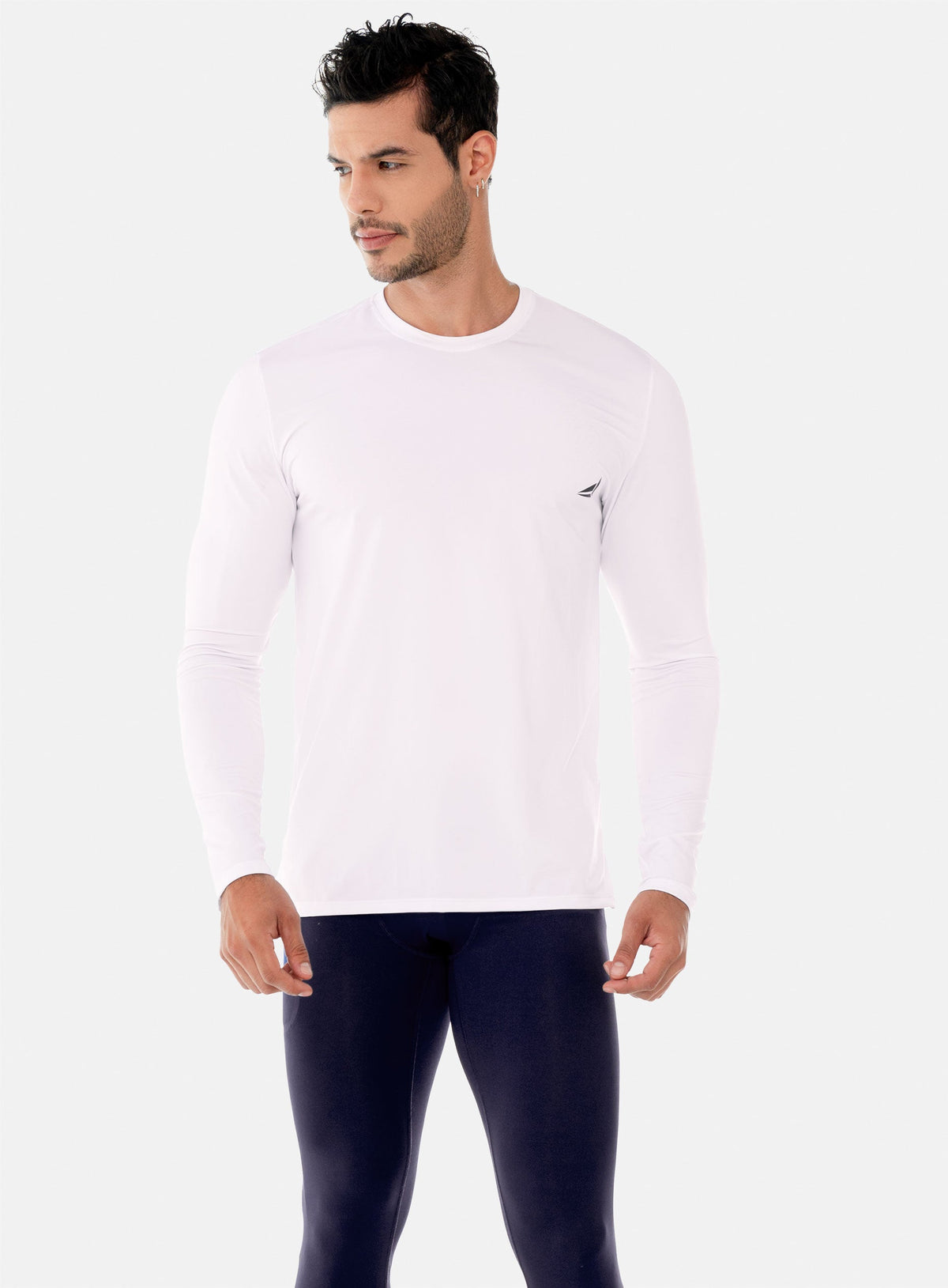 Camibuzo deportivo en poliéster color blanco para hombre, marca INIZIO, referencia 86316, vista frontal. Compra al por mayor en babalu.com.co en COP.