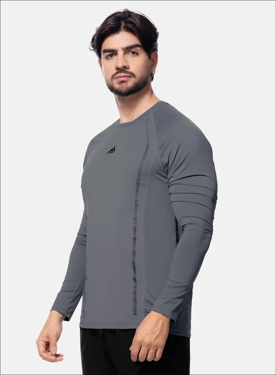 Camibuzo deportivo color gris para hombre, marca INIZIO, referencia 86626, vista frontal. Compra al por mayor en babalu.com.co en COP.