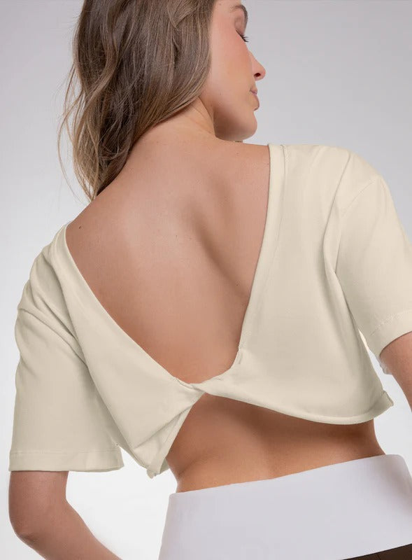 Blusa casual color marfil, marca BABALÚ, referencia 112203, vista detalle. Compra al por mayor en babalu.com.co en COP.