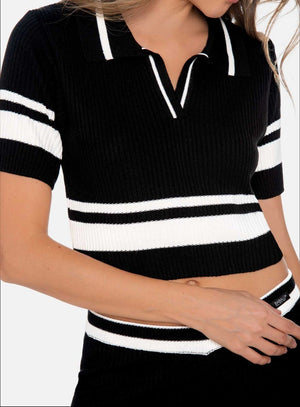 Camiseta casual color negro para mujer, marca BABALÚ, referencia 111773, vista frontal. Compra al por mayor en babalu.com.co en COP.