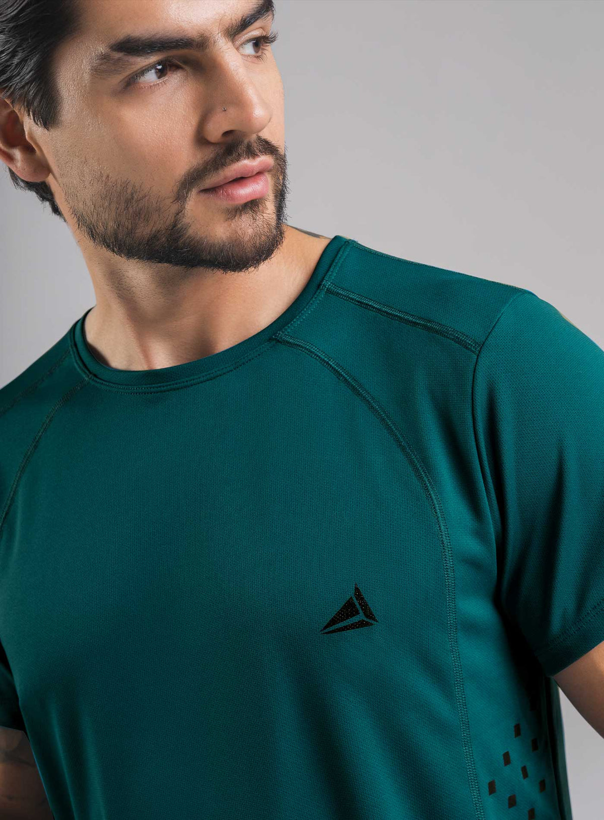 Camiseta deportiva estampado color azul para hombre, marca INIZIO, referencia 86636, vista frontal. Compra al por mayor en babalu.com.co en COP.