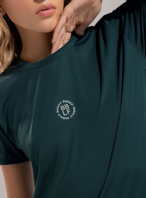 Camiseta deportiva color azul para mujer, marca BABALÚ, referencia 112563, vista frontal. Compra al por mayor en babalu.com.co en COP.