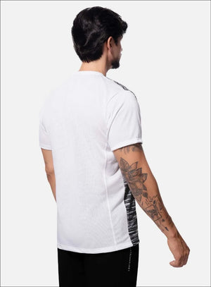 Camiseta deportiva color blanco para hombre, marca INIZIO, referencia 86526, vista trasera. Compra al por mayor en babalu.com.co en COP.