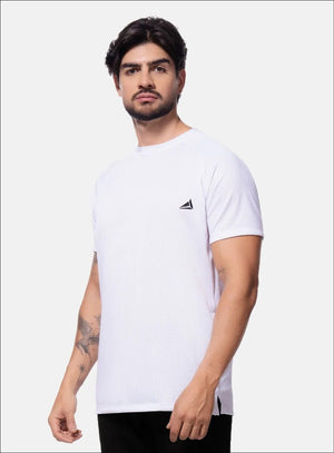 Camiseta deportiva color blanco para hombre, marca INIZIO, referencia 86536, vista frontal. Compra al por mayor en babalu.com.co en COP.