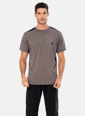 Camiseta deportiva color gris para hombre, marca INIZIO, referencia 86066, vista frontal. Compra al por mayor en babalu.com.co en COP.