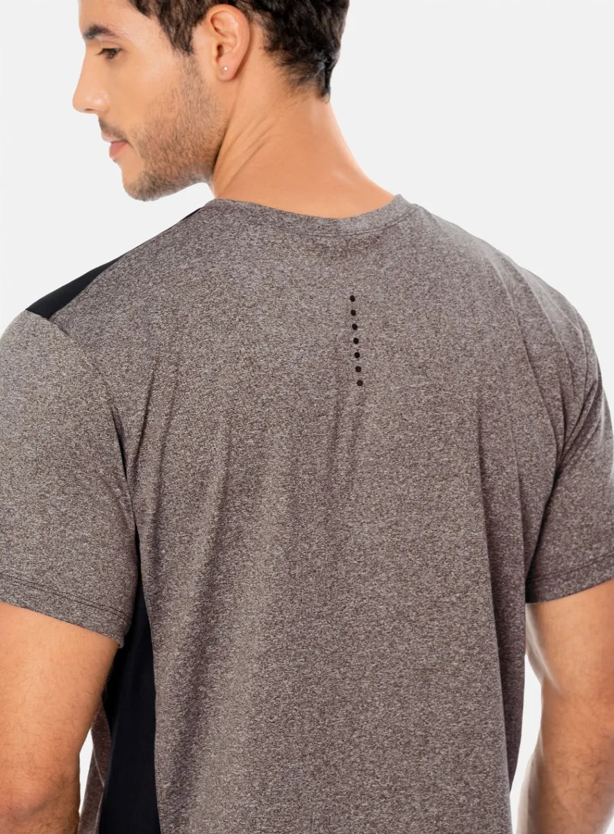 Camiseta deportiva color gris para hombre, marca INIZIO, referencia 86066, vista trasera. Compra al por mayor en babalu.com.co en COP.